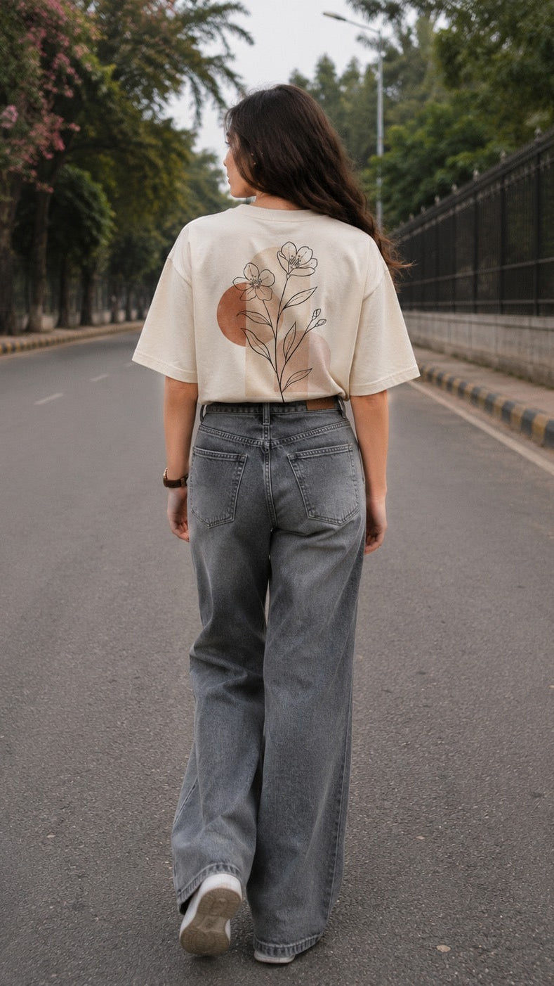 Cream Aesthetic Mode Tee 016