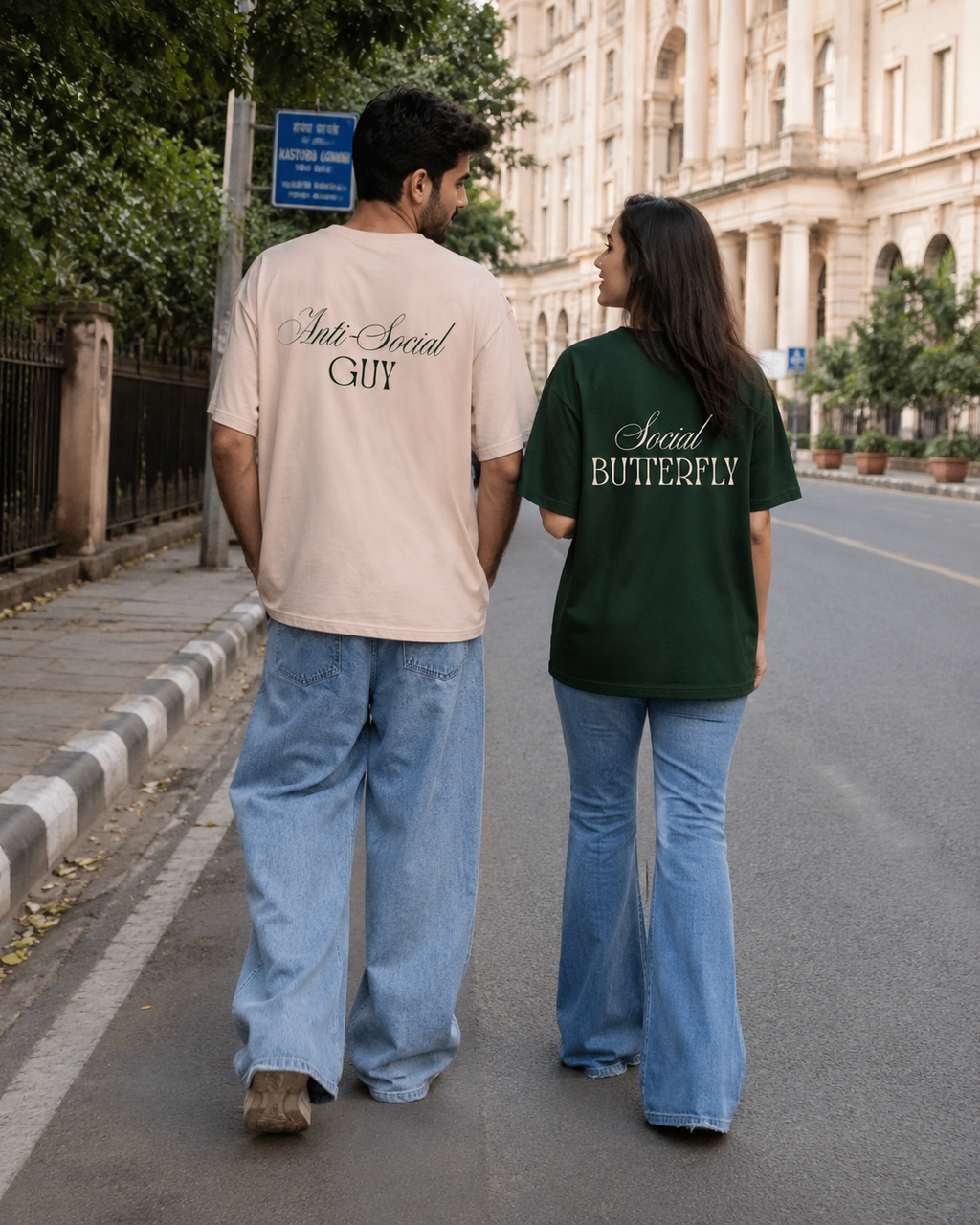Cream And Green Cute Sync Set 221