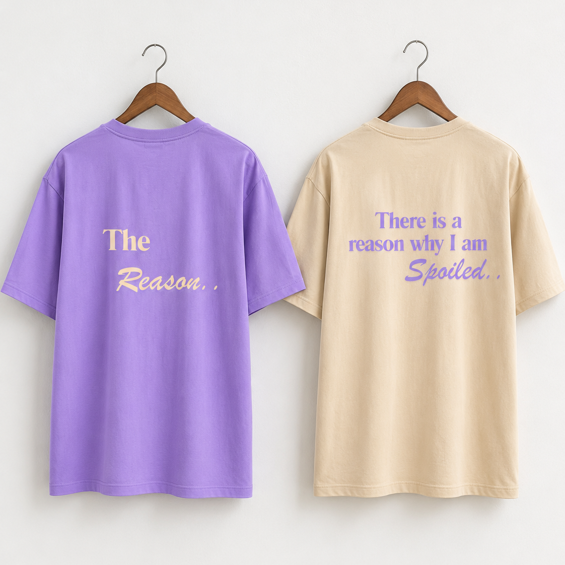 Light Beige And Lavender Cute Sync Set 219