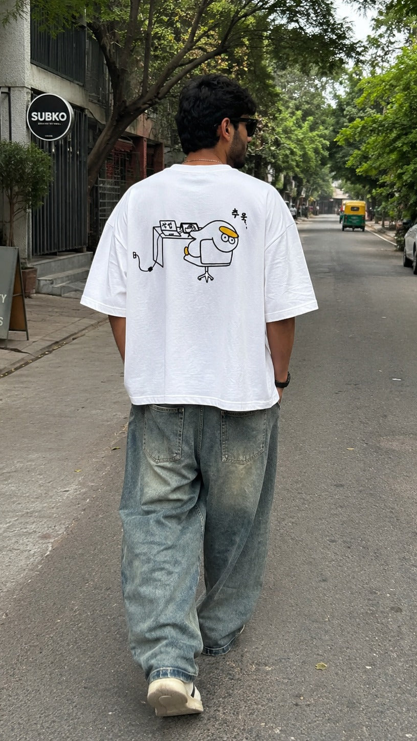 White Corporate Mode Tee 020