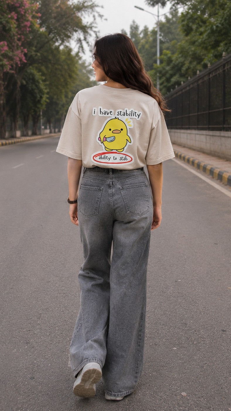 Beige Savage Mode Tee 011