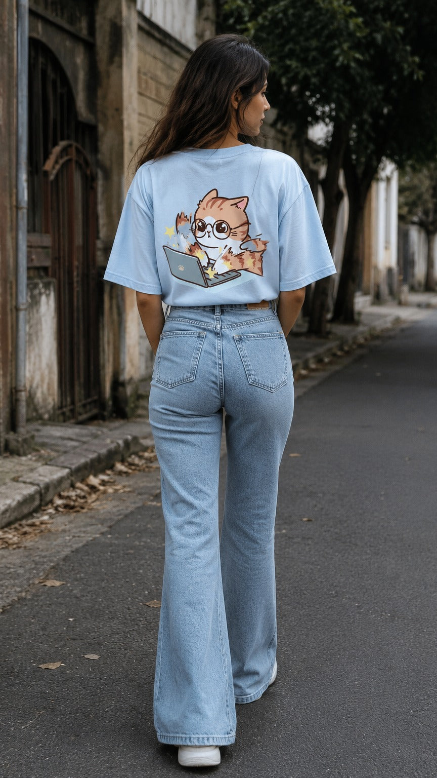 Pastel Blue Corporate Mode Tee 027
