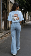 Pastel Blue Corporate Mode Tee 027