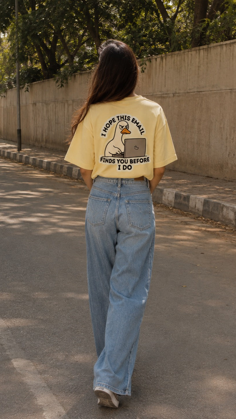 Pastel Yellow Corporate Mode Tee 026